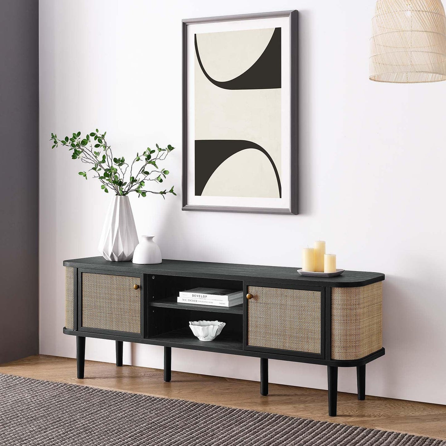 Modway Miramar 60'' Wood TV Stand FredCo