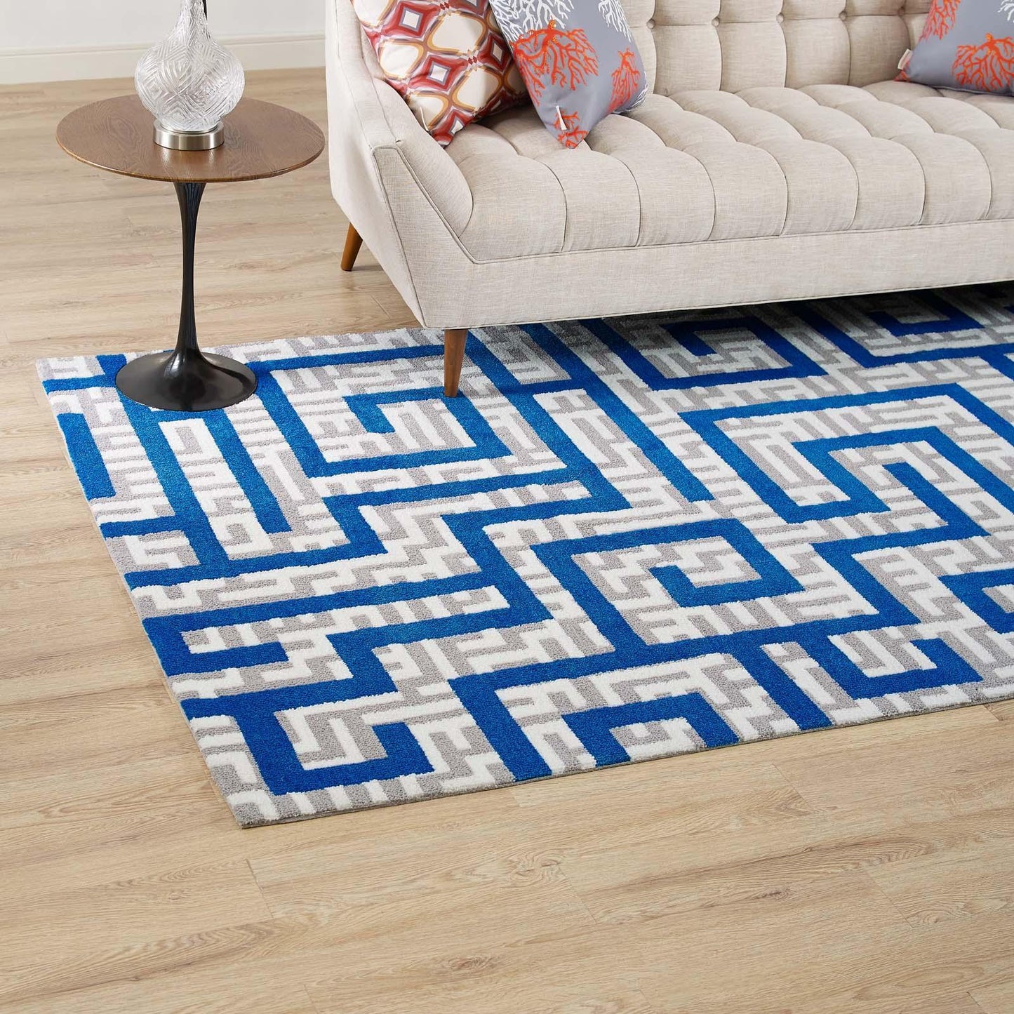 Modway Nahia Geometric Maze Area Rug FredCo