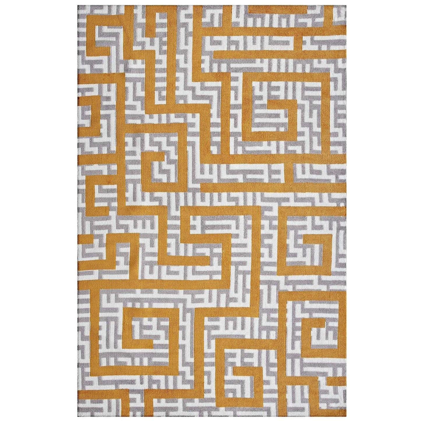 Modway Nahia Geometric Maze Area Rug FredCo