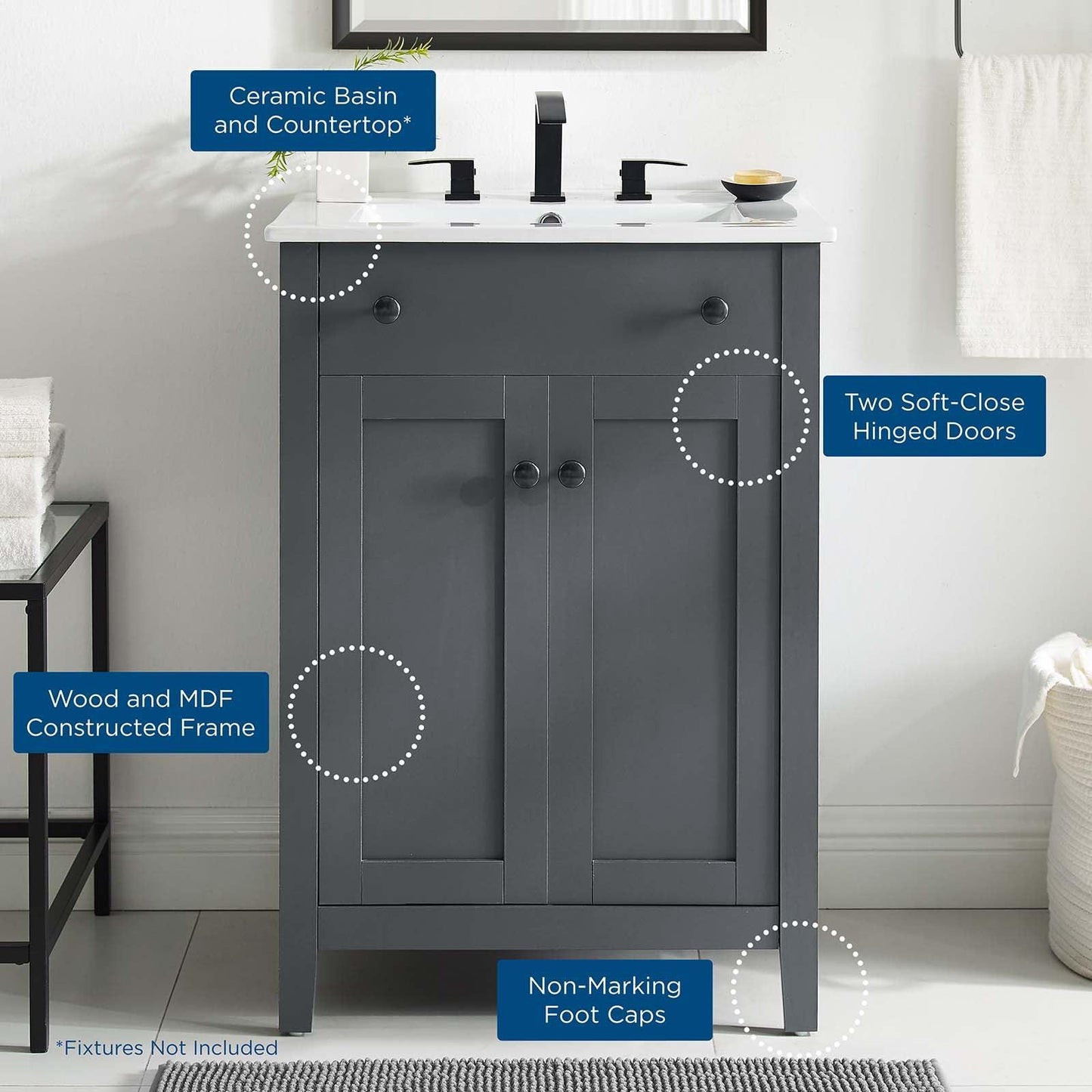 Modway Nantucket 24" Bathroom Vanity, EEI-4250 FredCo