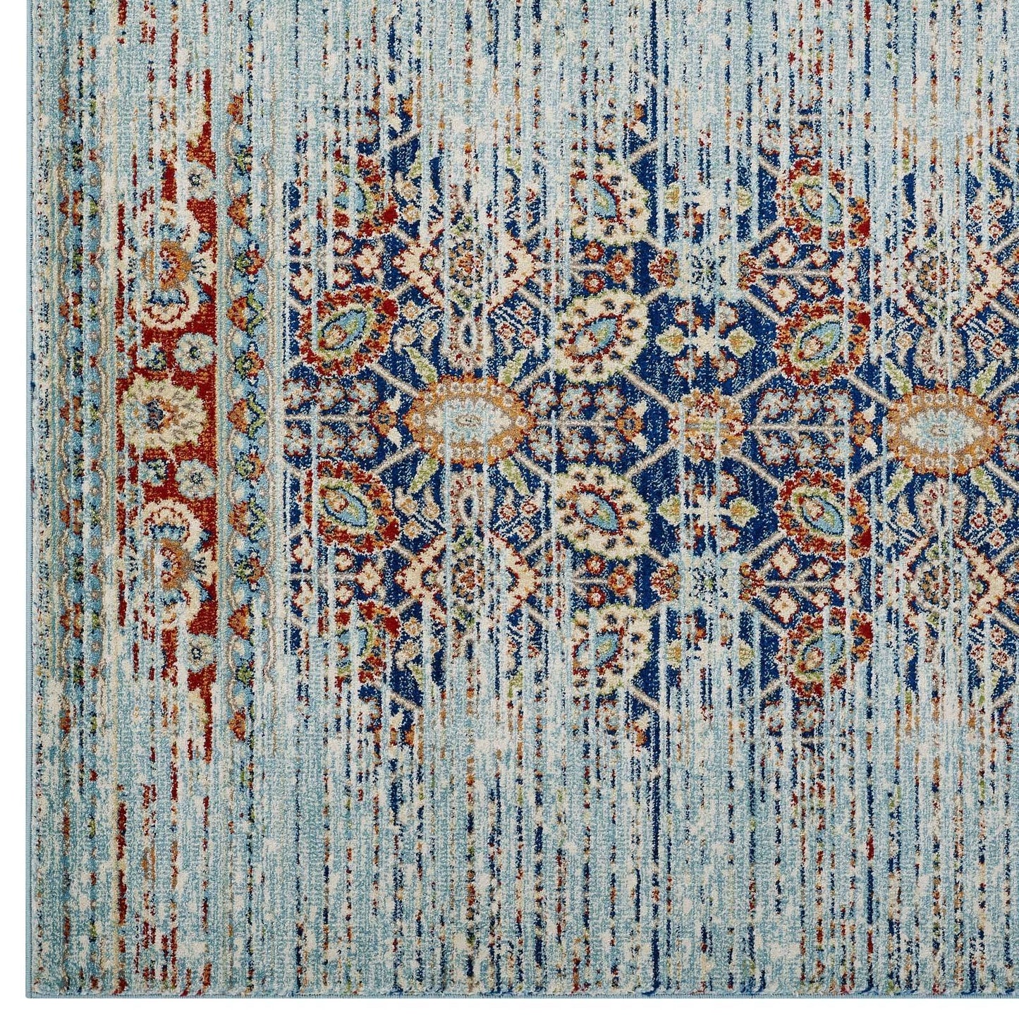 Modway Naria Distressed Persian Medallion Area Rug FredCo