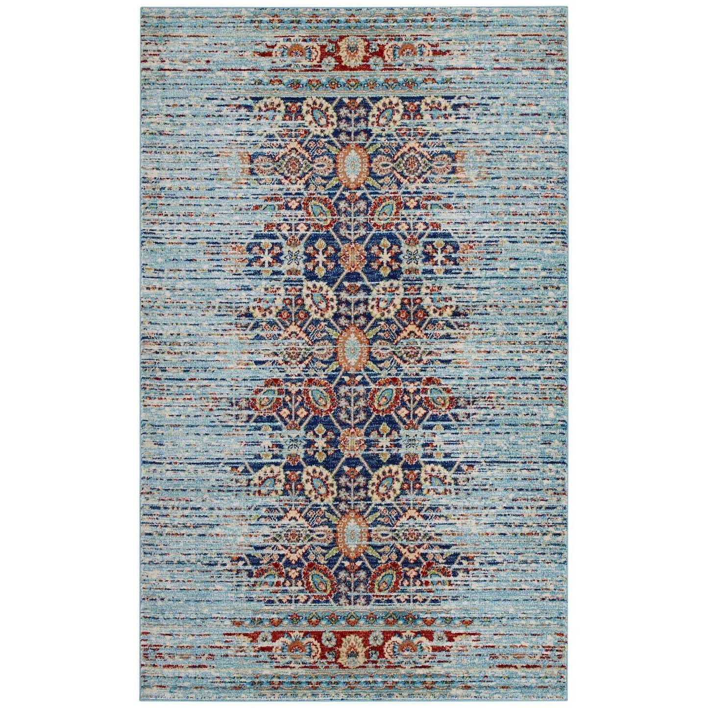 Modway Naria Distressed Persian Medallion Area Rug FredCo