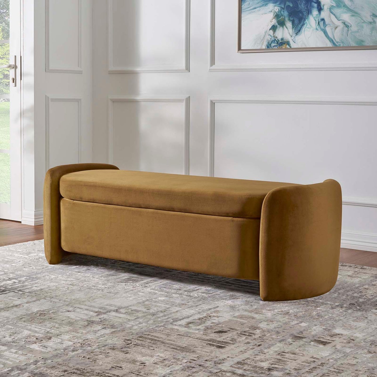 Modway Nebula Upholstered Performance Velvet Bench FredCo