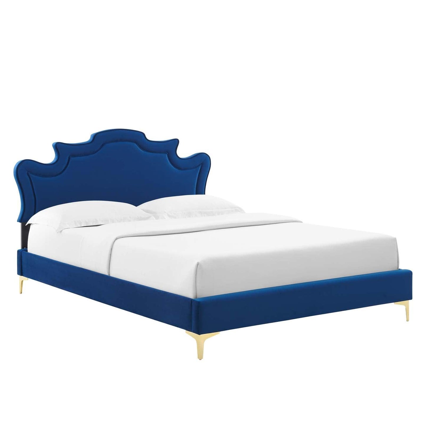 Modway Neena Performance Velvet Queen Bed FredCo