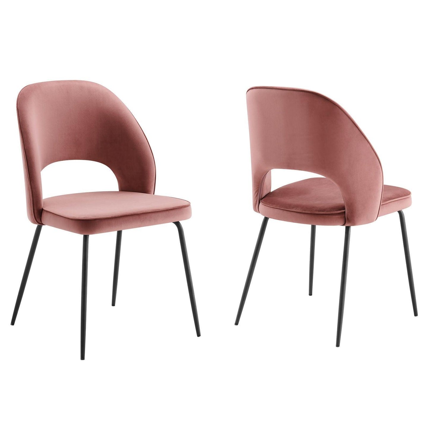 Modway Nico Performance Velvet Dining Chair Set of 2 FredCo