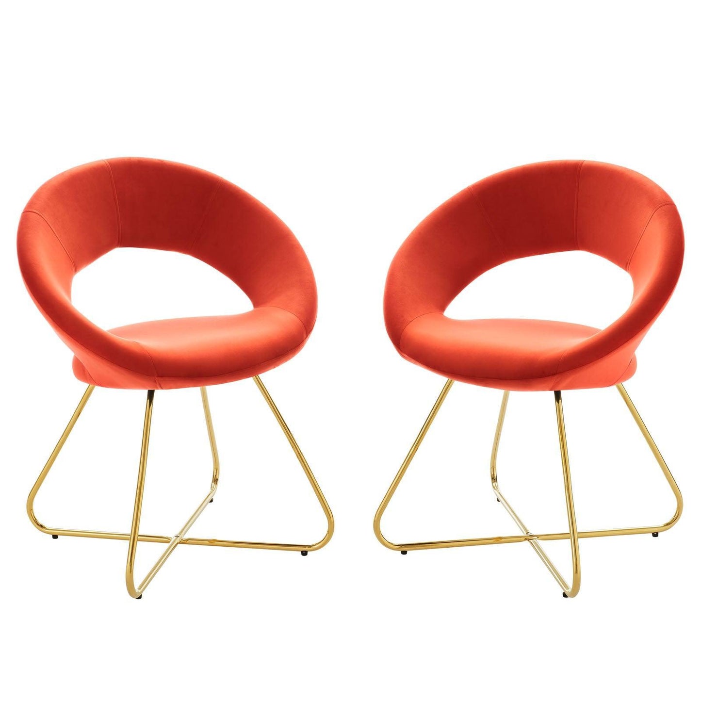 Modway Nouvelle Performance Velvet Dining Chair Set of 2 FredCo