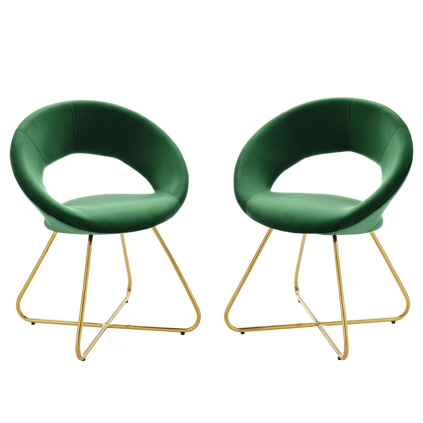 Modway Nouvelle Performance Velvet Dining Chair Set of 2 FredCo