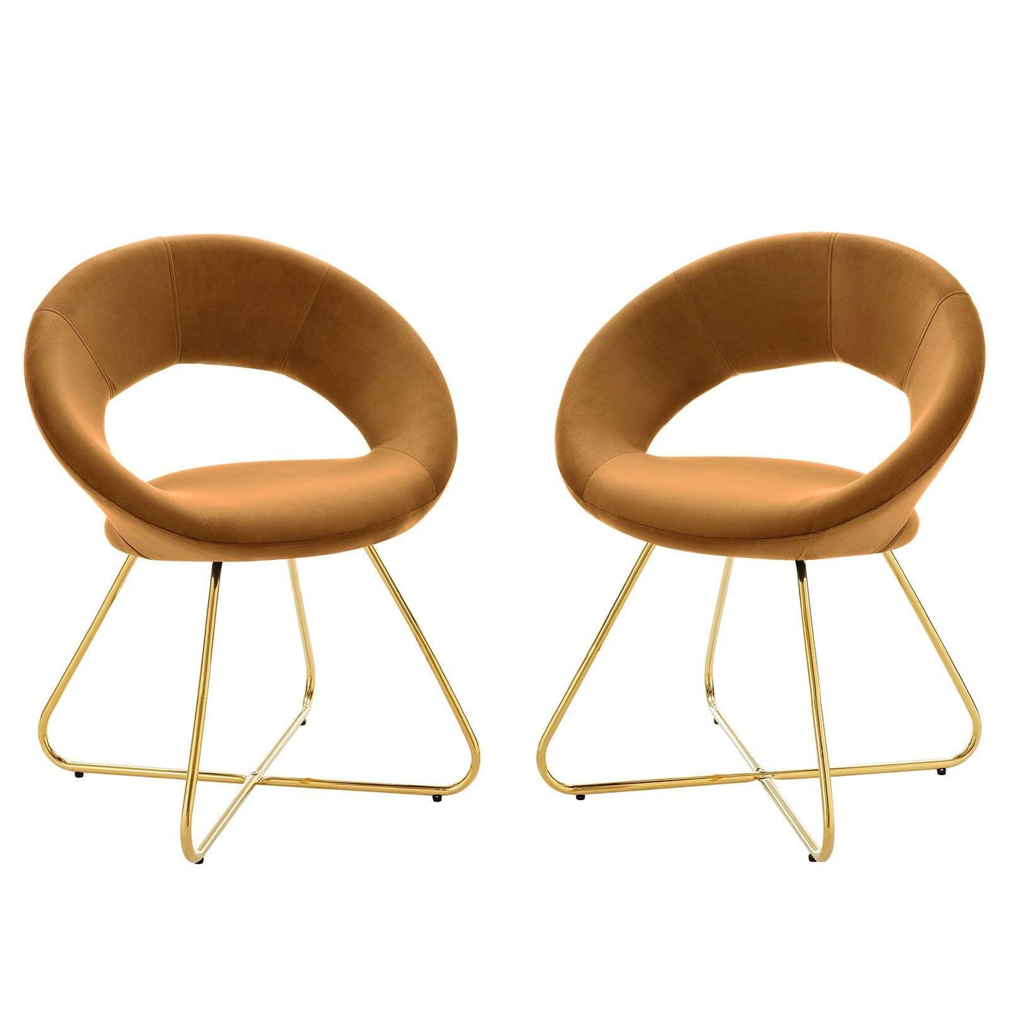 Modway Nouvelle Performance Velvet Dining Chair Set of 2 FredCo