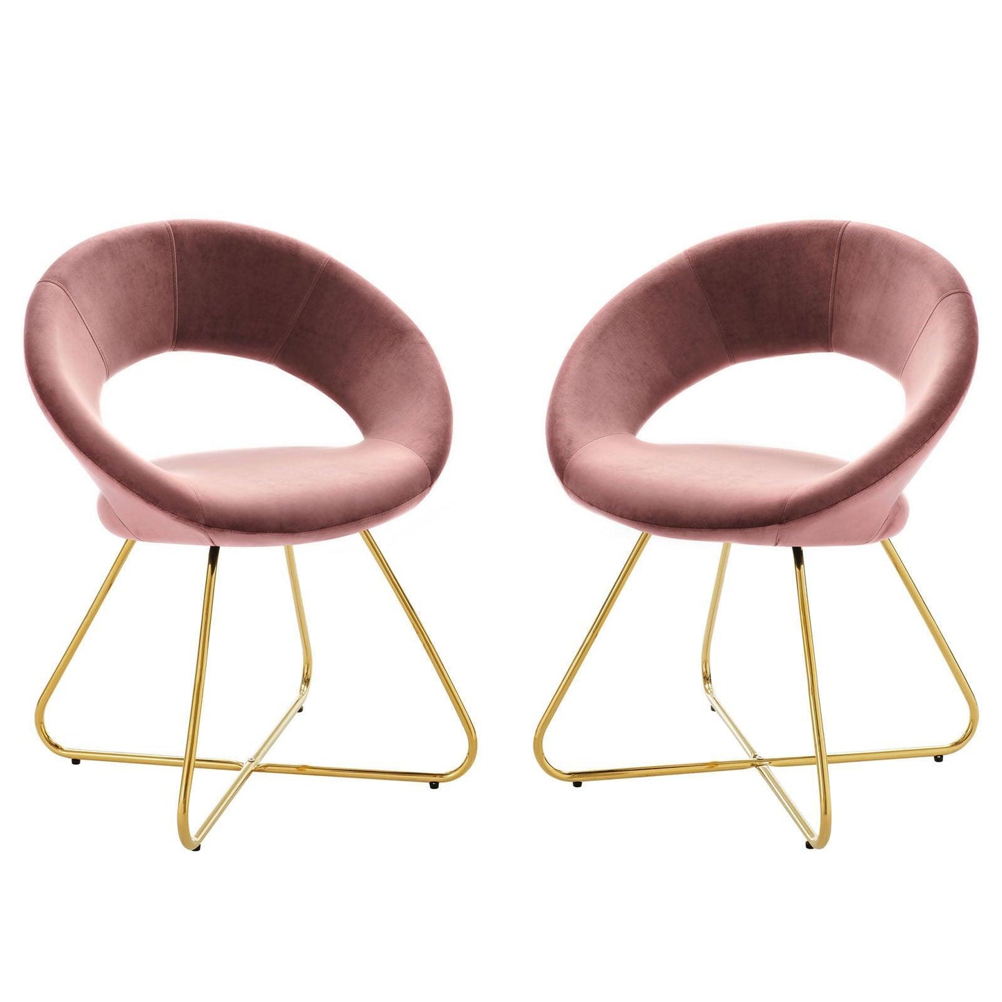Modway Nouvelle Performance Velvet Dining Chair Set of 2 FredCo