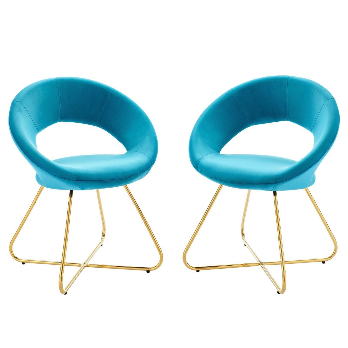 Modway Nouvelle Performance Velvet Dining Chair Set of 2 FredCo