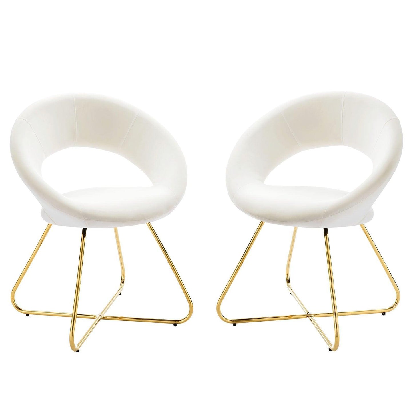 Modway Nouvelle Performance Velvet Dining Chair Set of 2 FredCo