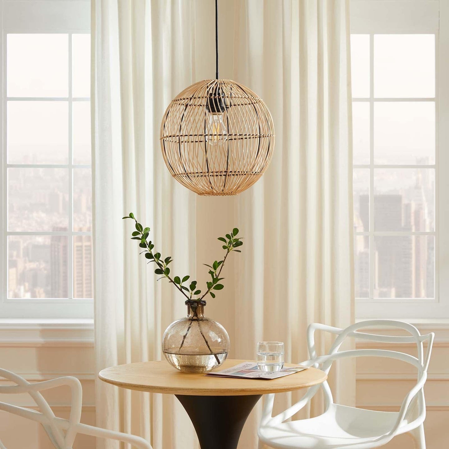 Modway Nurture Rattan Pendant Light FredCo