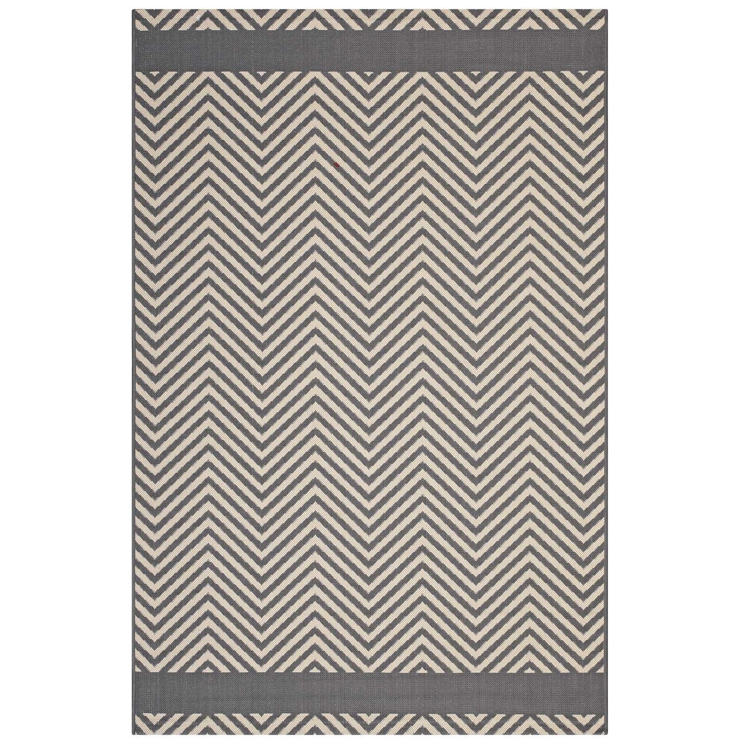 Modway Optica Chevron With End Borders Indoor and Outdoor Area Rug FredCo
