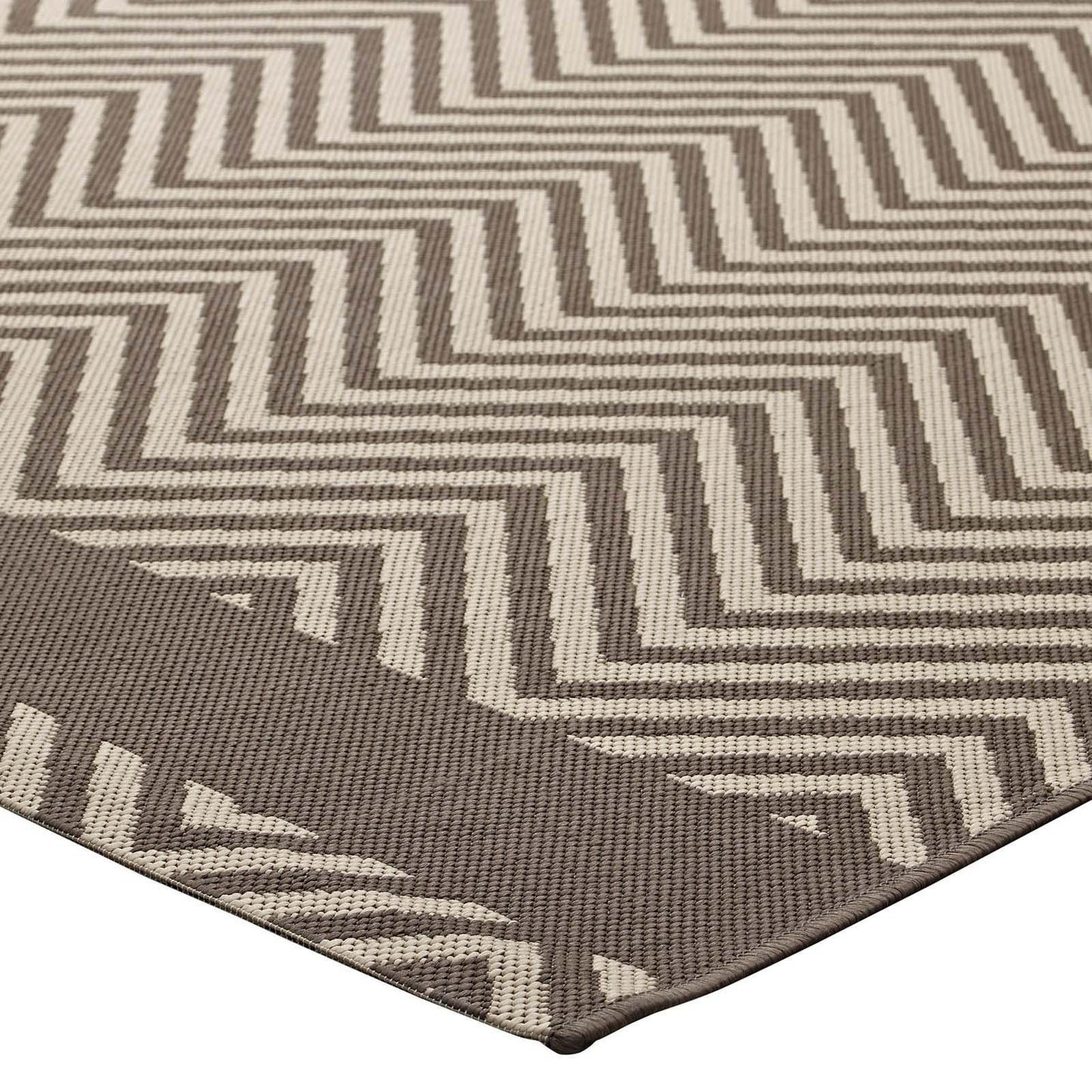 Modway Optica Chevron With End Borders Indoor and Outdoor Area Rug FredCo