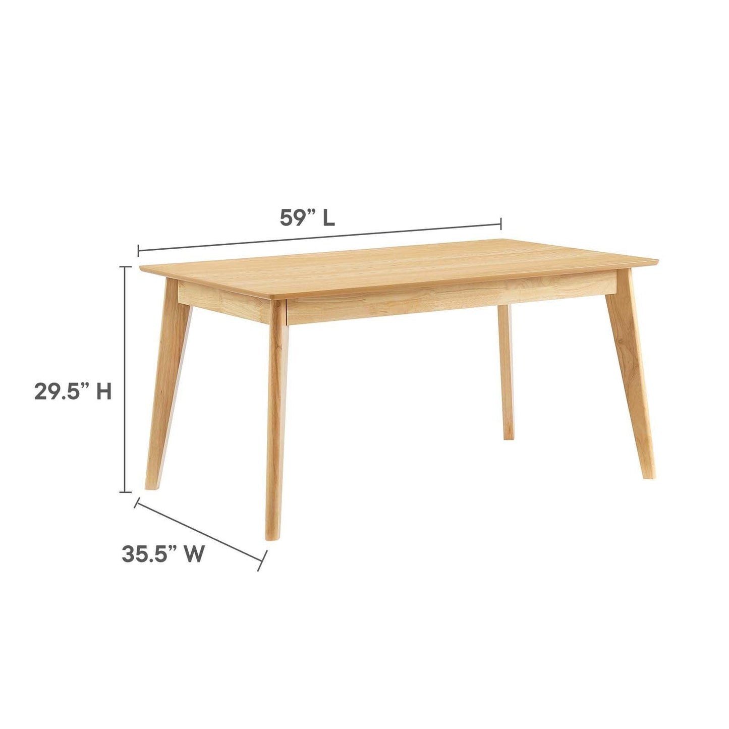 Modway Oracle 59" Rectangle Dining Table, EEI-3747 FredCo