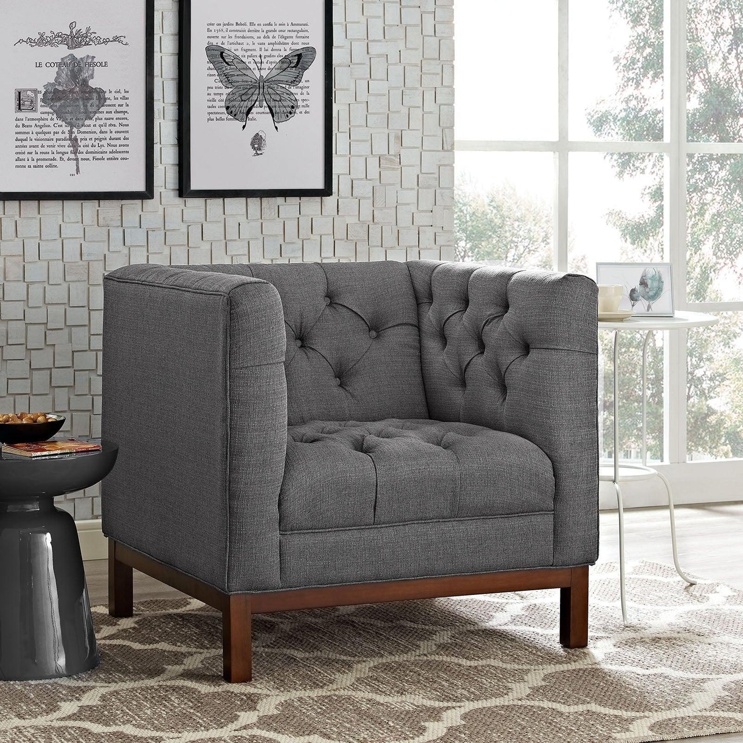 Modway Panache Upholstered Fabric Armchair FredCo