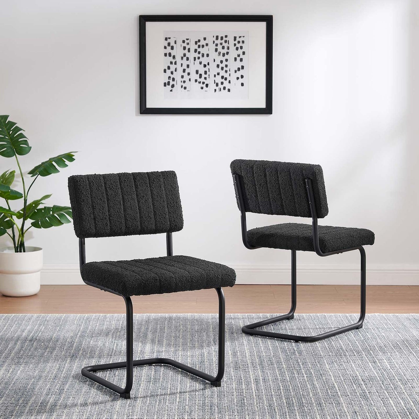 Modway Parity Boucle Dining Side Chairs - Set of 2 FredCo