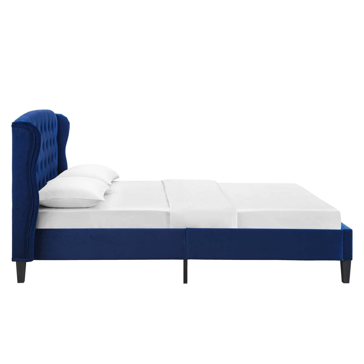 Modway Penelope Tufted Wingback Queen Performance Velvet Platform Bed FredCo