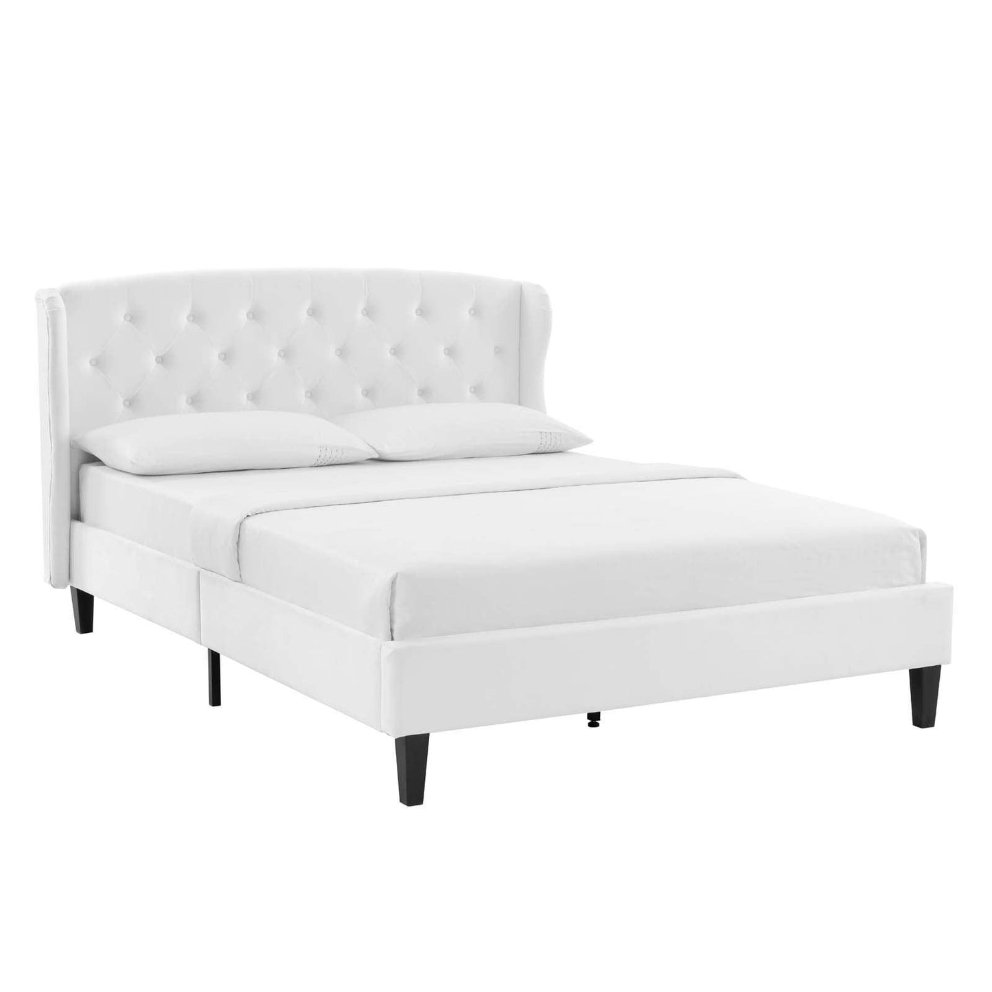 Modway Penelope Tufted Wingback Queen Performance Velvet Platform Bed FredCo