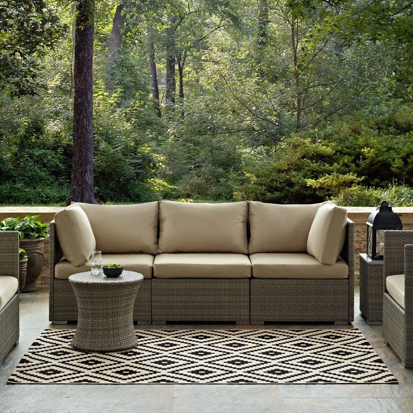 Modway Perplex Geometric Diamond Trellis Indoor and Outdoor Area Rug FredCo
