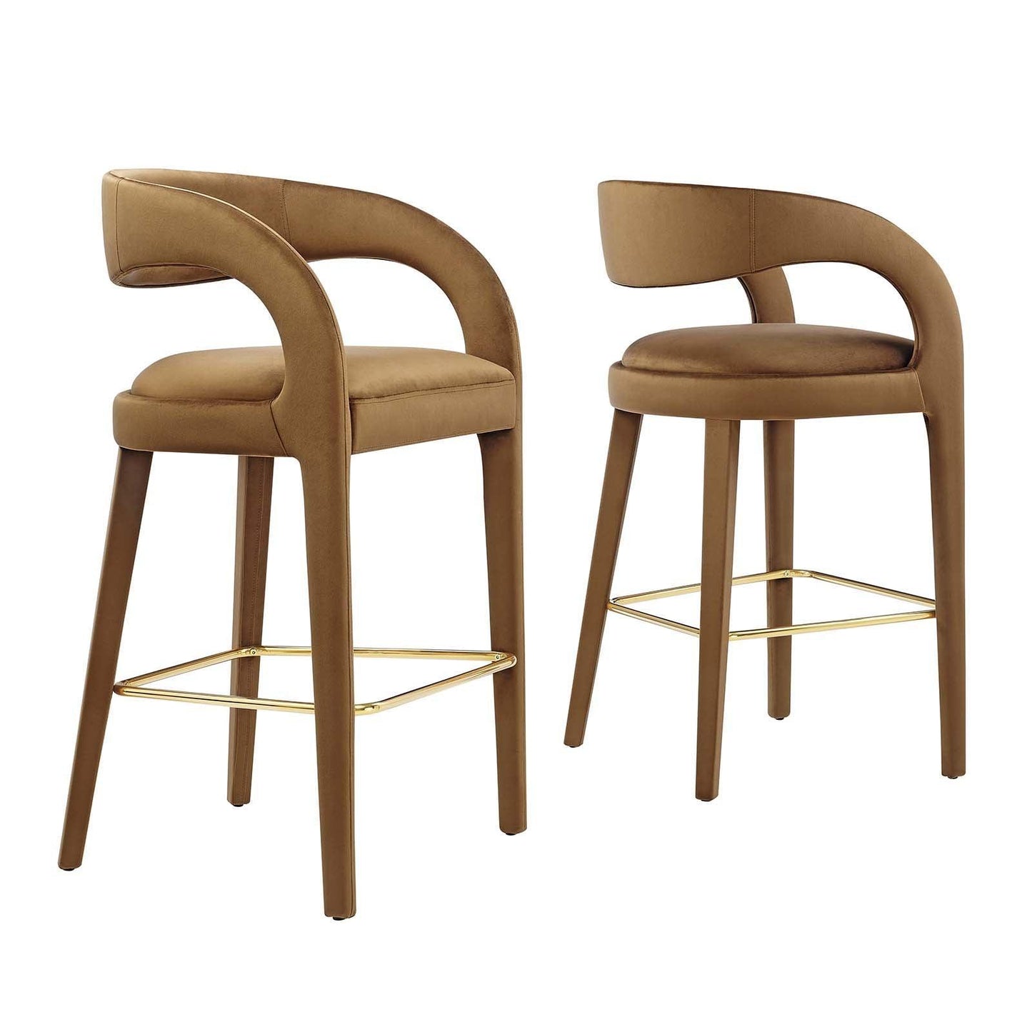Modway Pinnacle Performance Velvet Bar Stool Set of Two, EEI-6569 FredCo