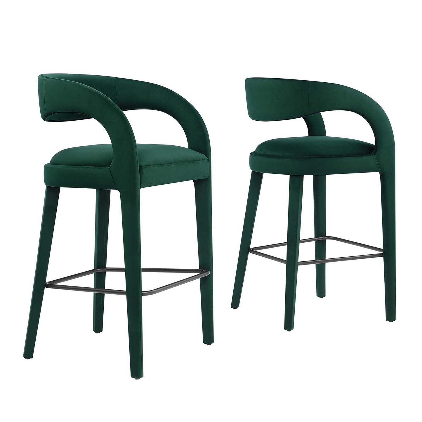 Modway Pinnacle Performance Velvet Bar Stool Set of Two, EEI-6569 FredCo
