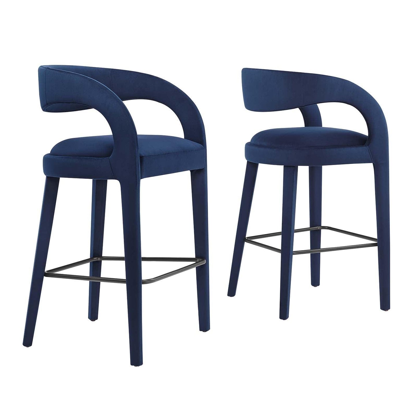 Modway Pinnacle Performance Velvet Bar Stool Set of Two, EEI-6569 FredCo