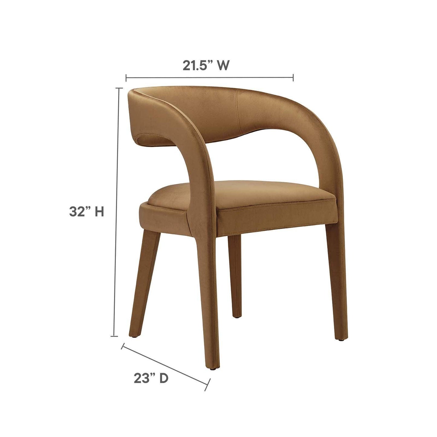 Modway Pinnacle Performance Velvet Dining Chair Set of Two, EEI-6563 FredCo
