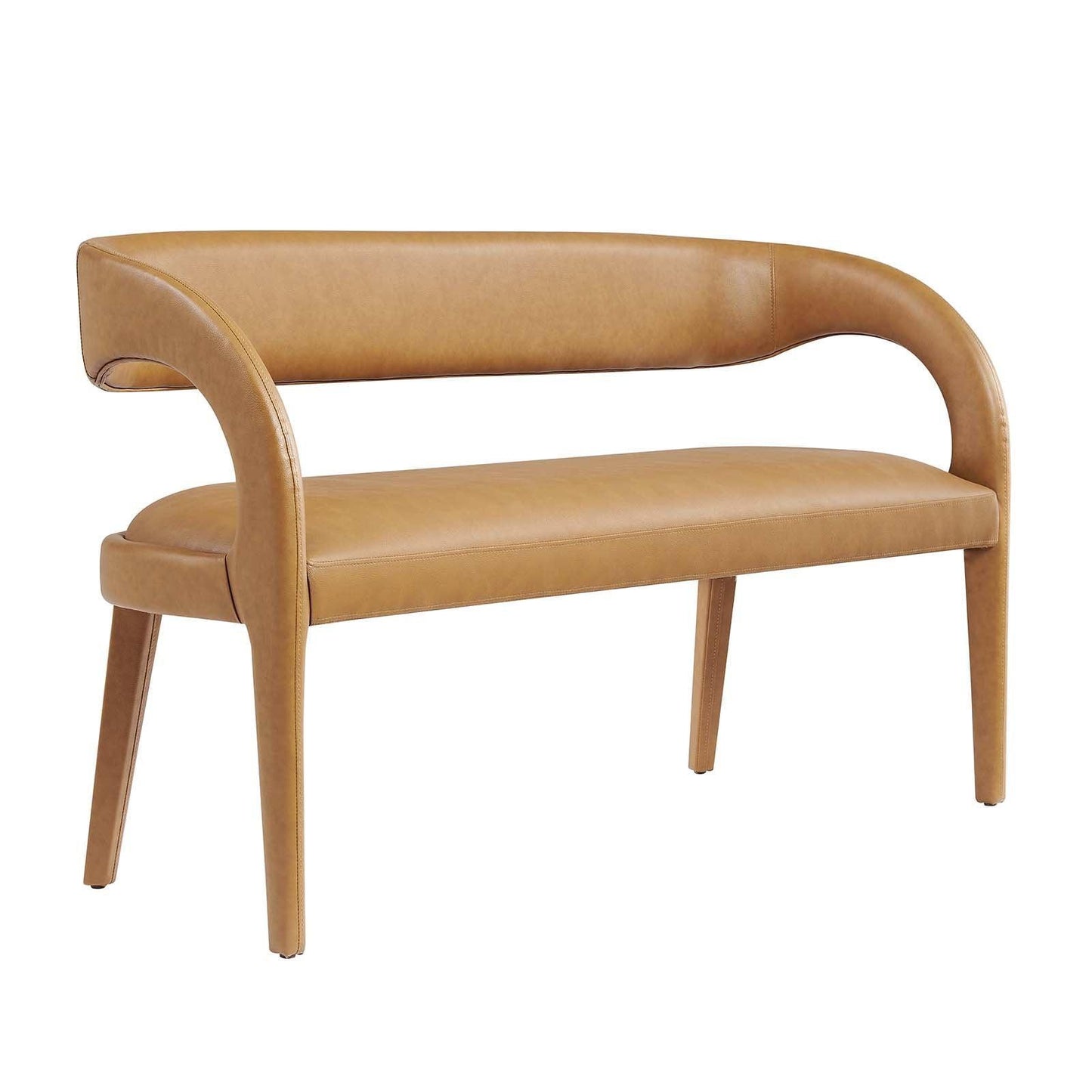 Modway Pinnacle Vegan Leather Accent Bench, EEI-6570 FredCo
