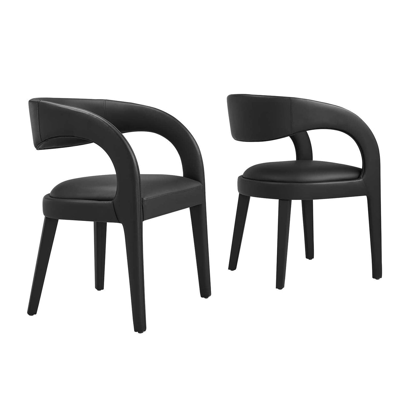 Modway Pinnacle Vegan Leather Dining Chair Set of Two, EEI-6561 FredCo
