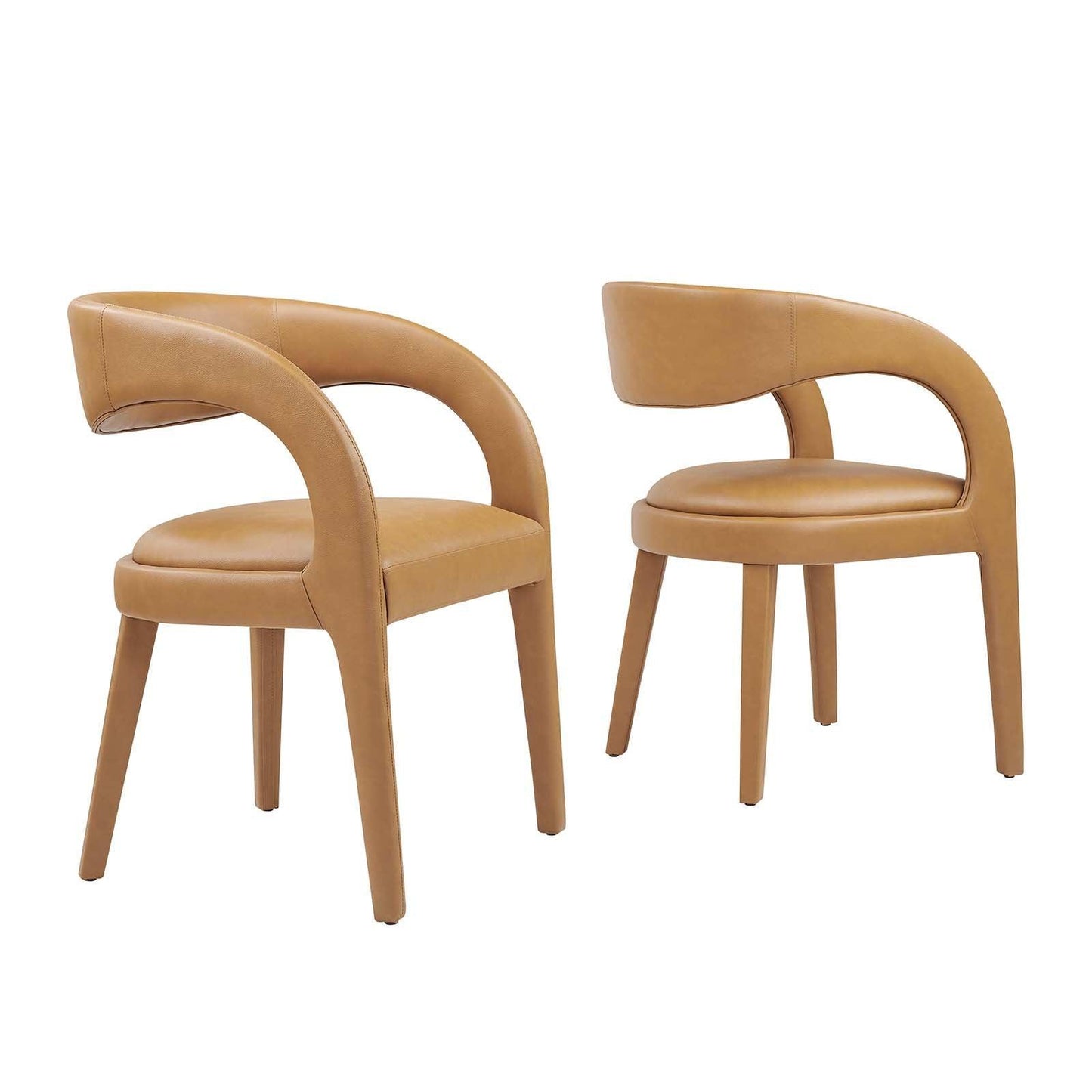 Modway Pinnacle Vegan Leather Dining Chair Set of Two, EEI-6561 FredCo