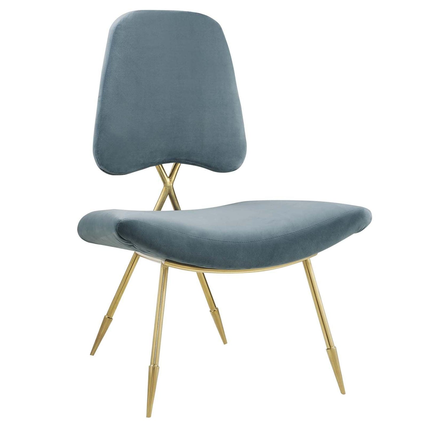 Modway Ponder Performance Velvet Lounge Chair FredCo