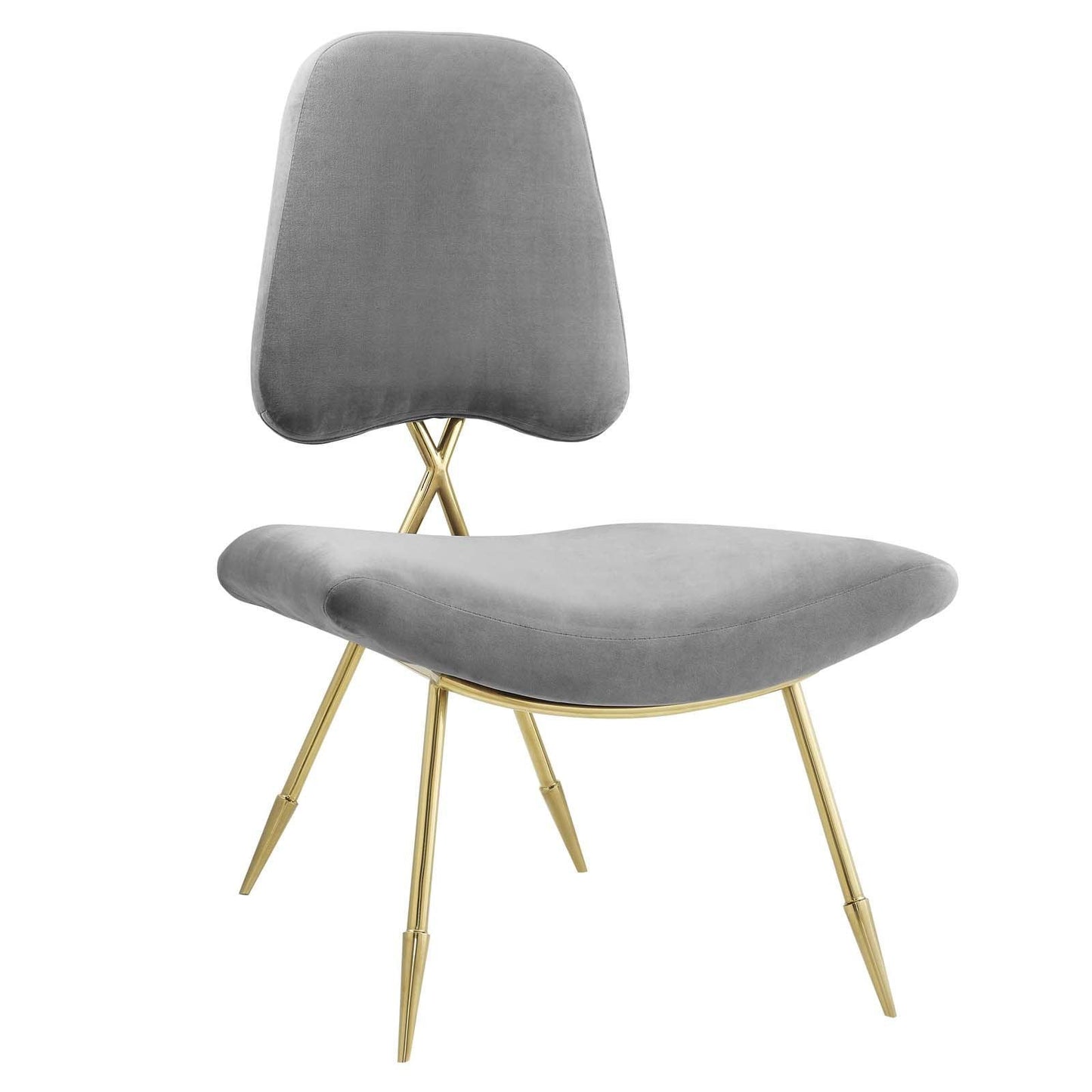 Modway Ponder Performance Velvet Lounge Chair FredCo