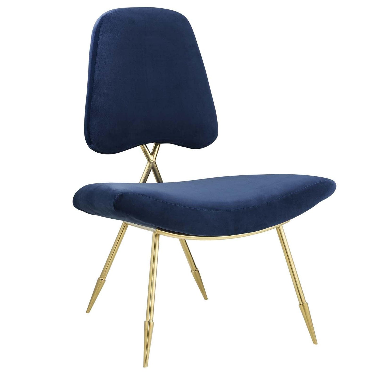 Modway Ponder Performance Velvet Lounge Chair FredCo