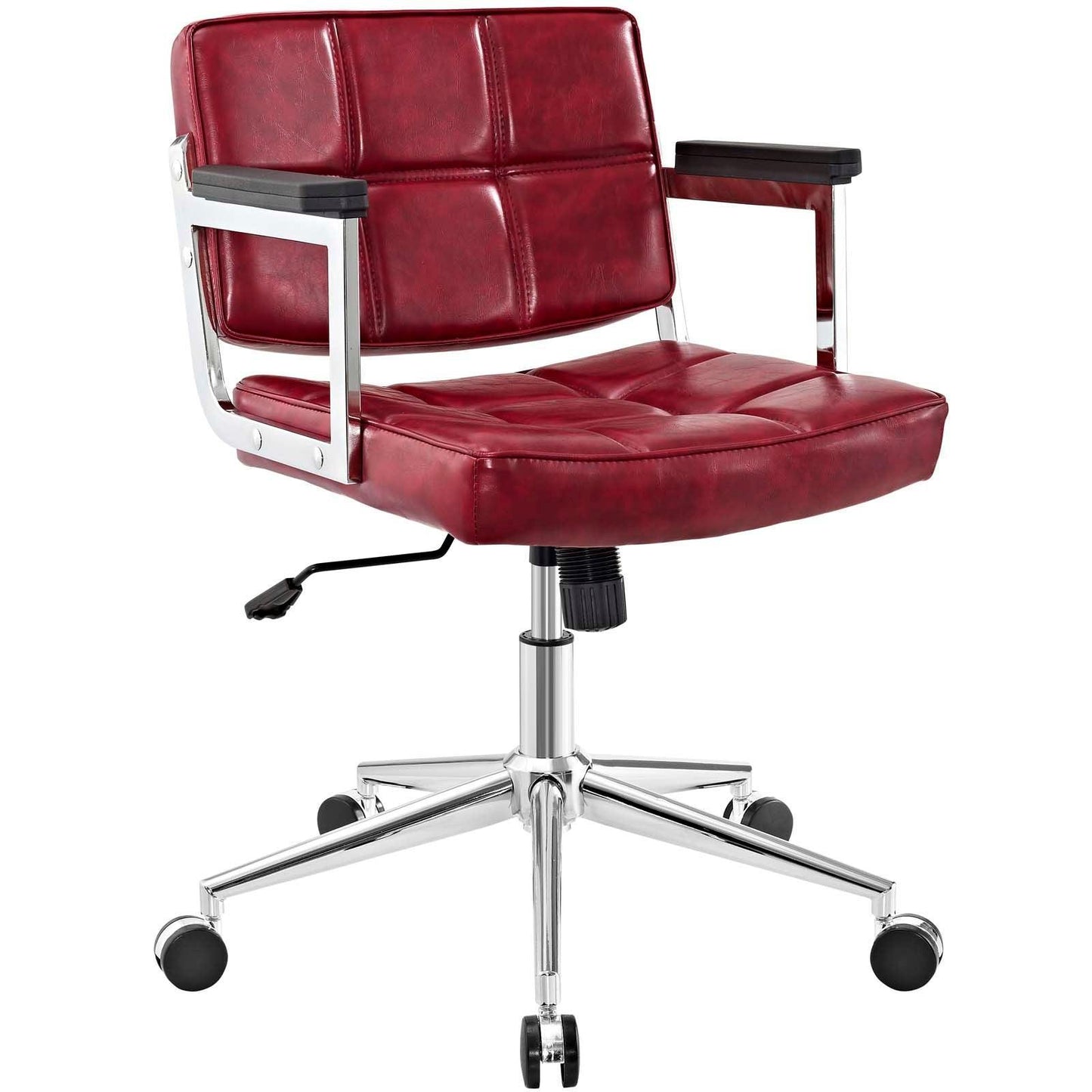Modway Portray Mid Back Upholstered Vinyl Office Chair FredCo
