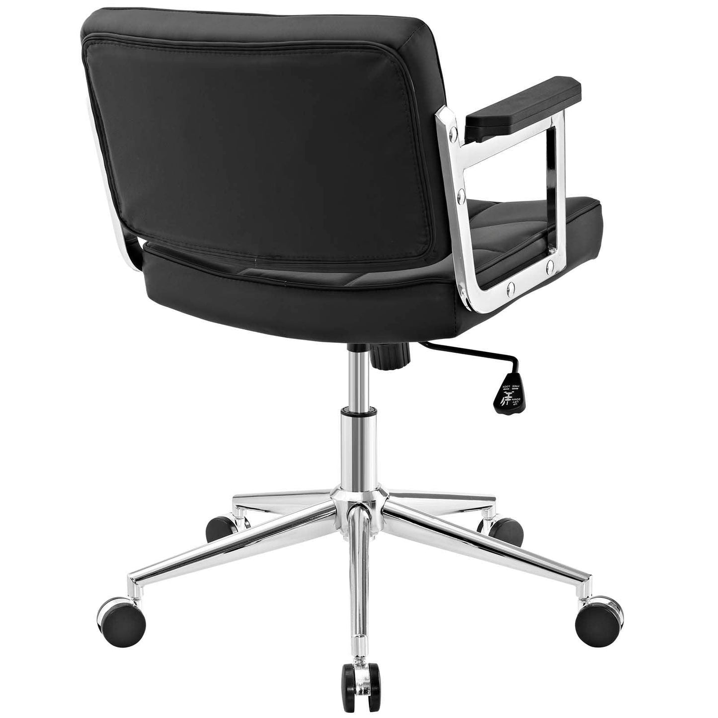 Modway Portray Mid Back Upholstered Vinyl Office Chair FredCo
