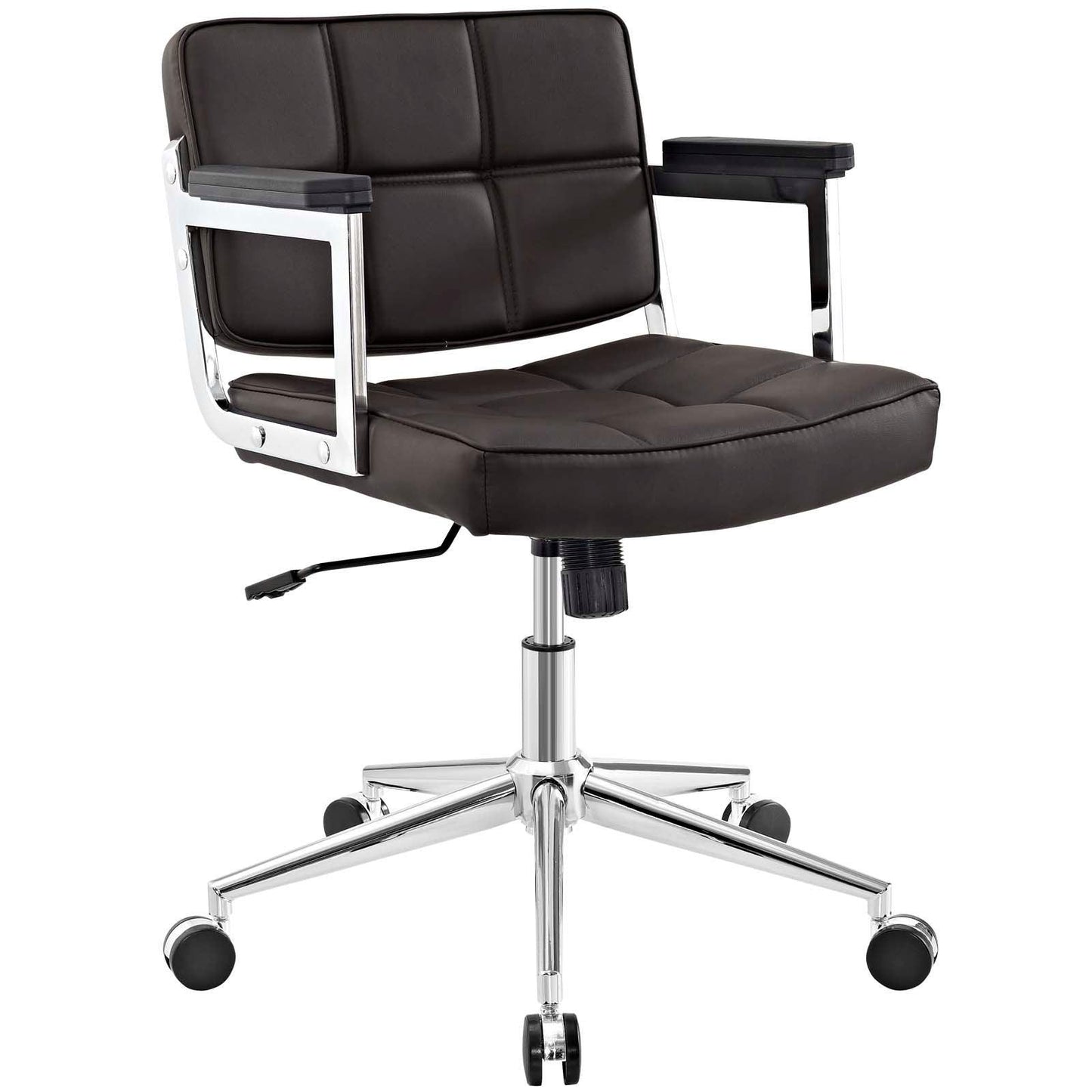 Modway Portray Mid Back Upholstered Vinyl Office Chair FredCo