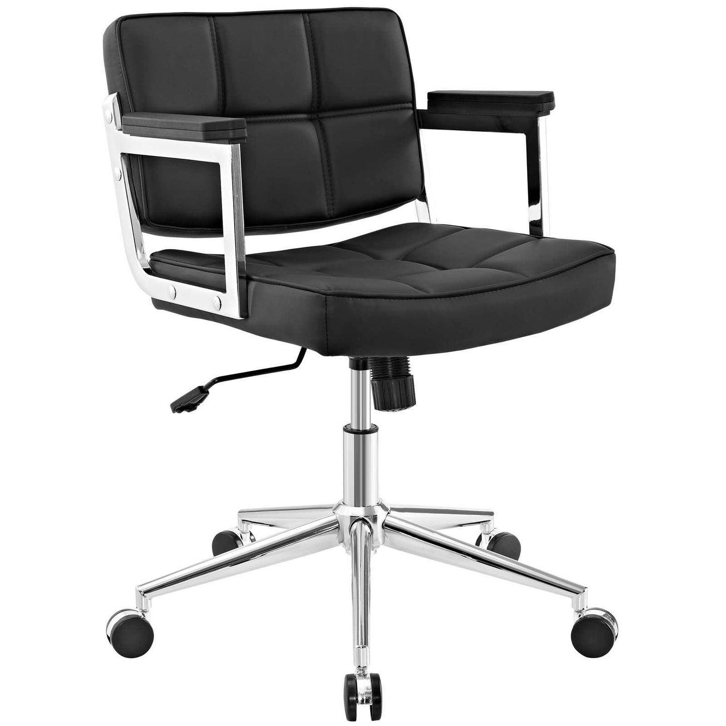 Modway Portray Mid Back Upholstered Vinyl Office Chair FredCo