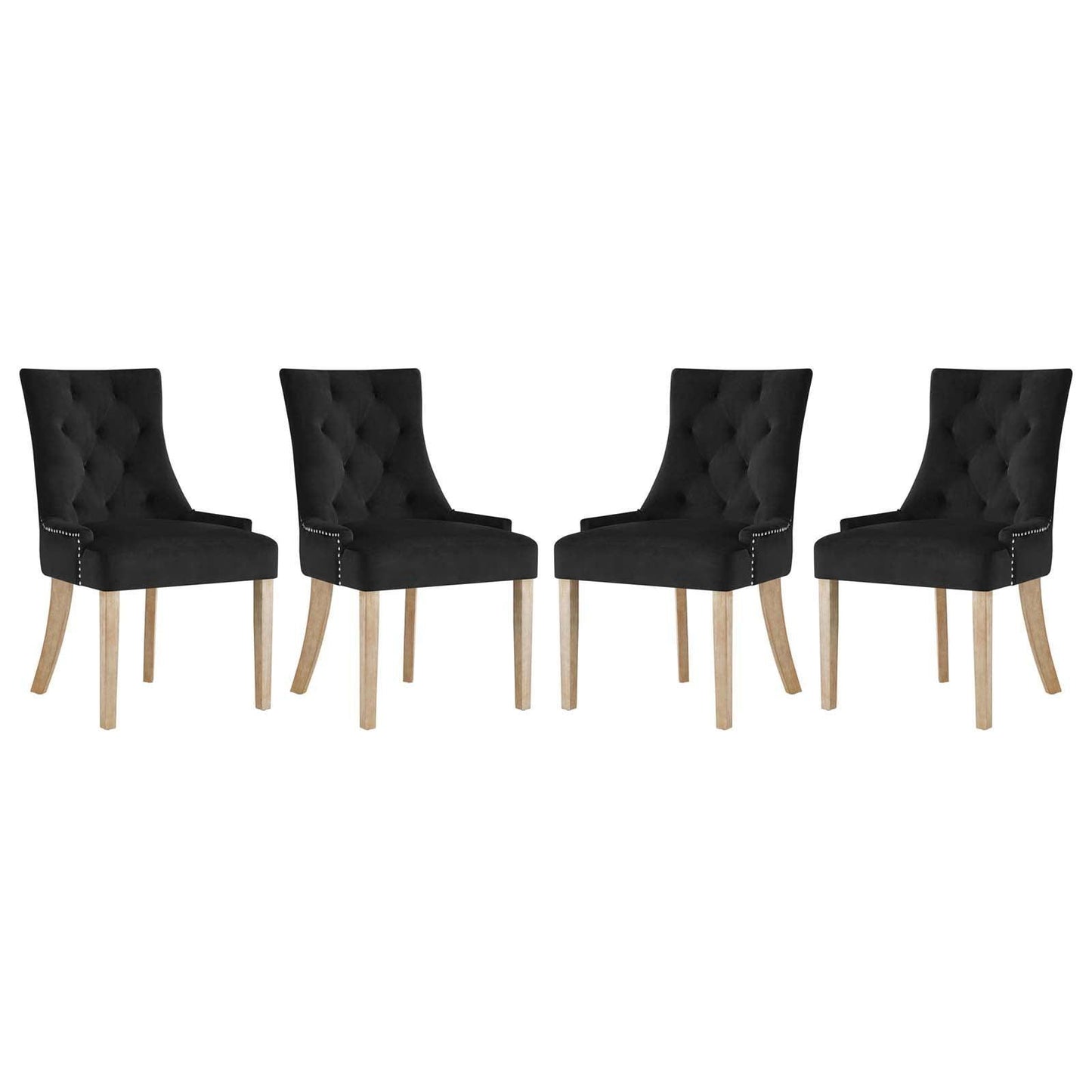 Modway Pose Dining Chair Performance Velvet Set of 4 FredCo