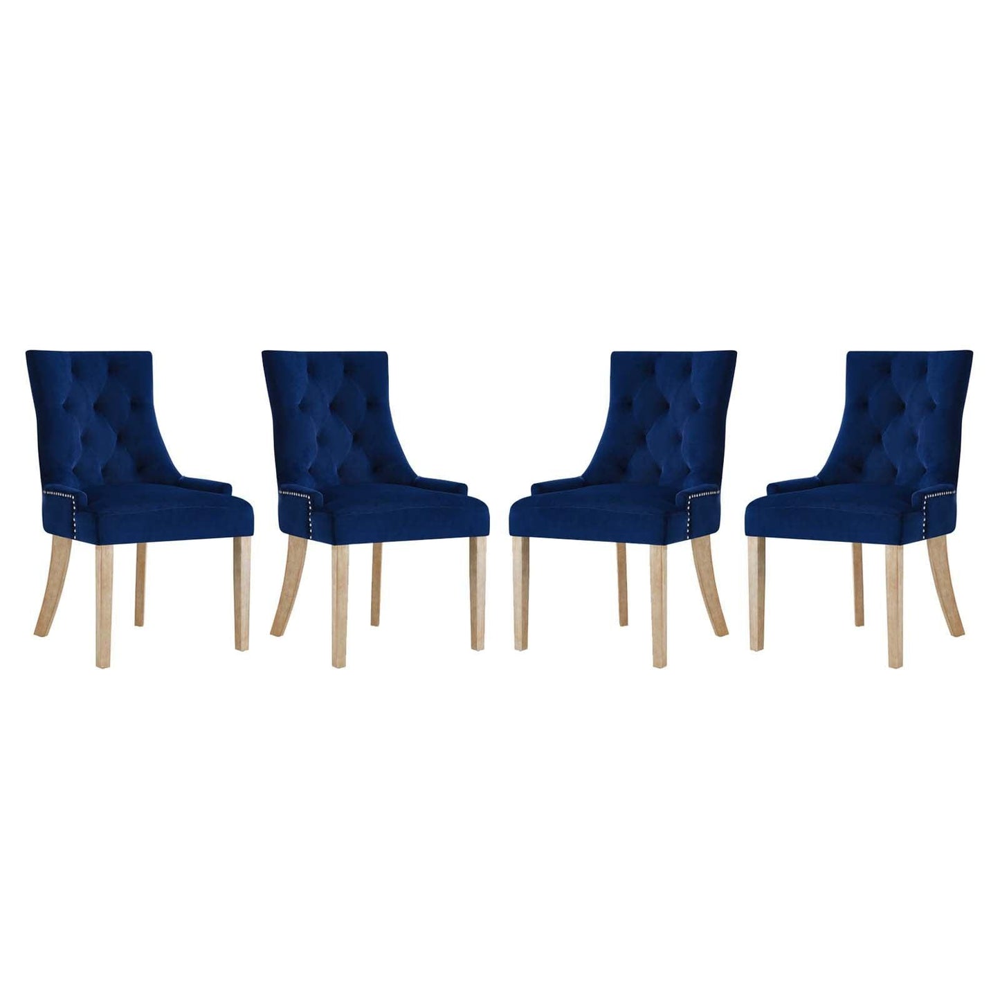 Modway Pose Dining Chair Performance Velvet Set of 4 FredCo