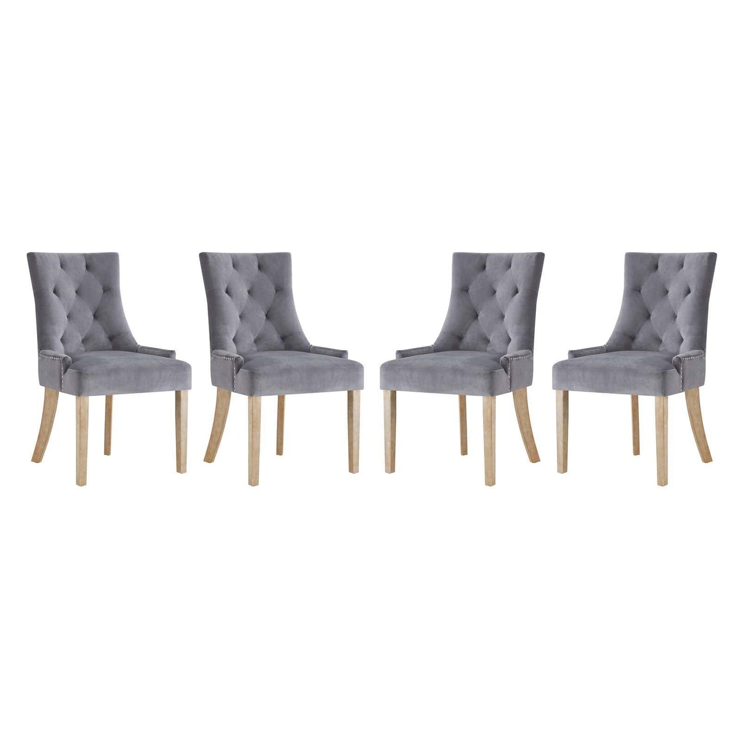 Modway Pose Dining Chair Performance Velvet Set of 4 FredCo