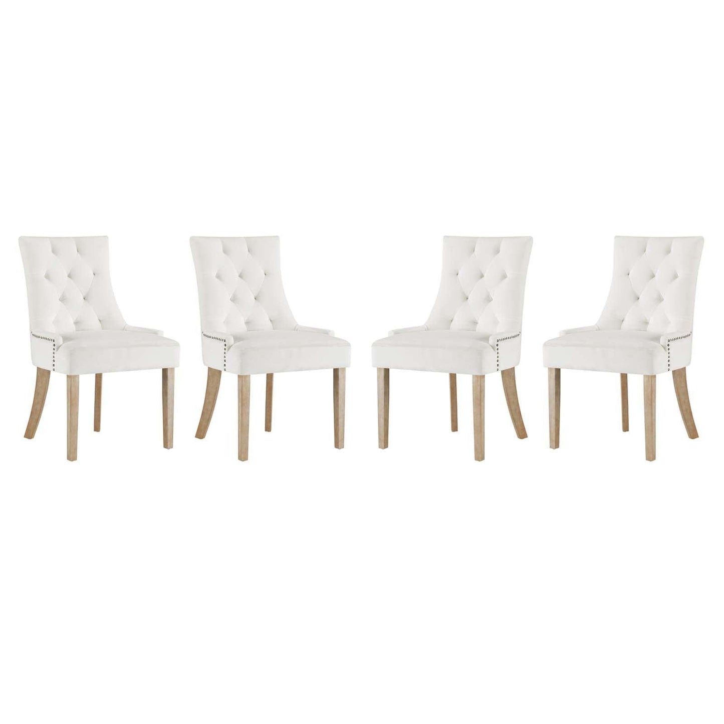 Modway Pose Dining Chair Performance Velvet Set of 4 FredCo