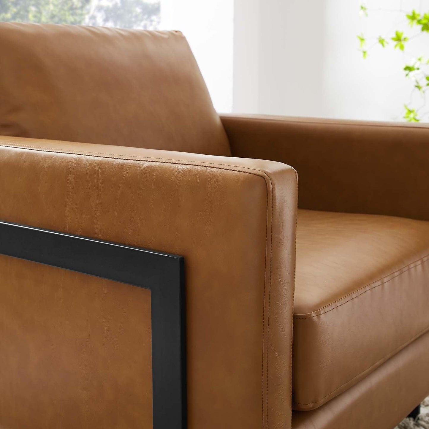 Modway Posse Vegan Leather Accent Chair FredCo