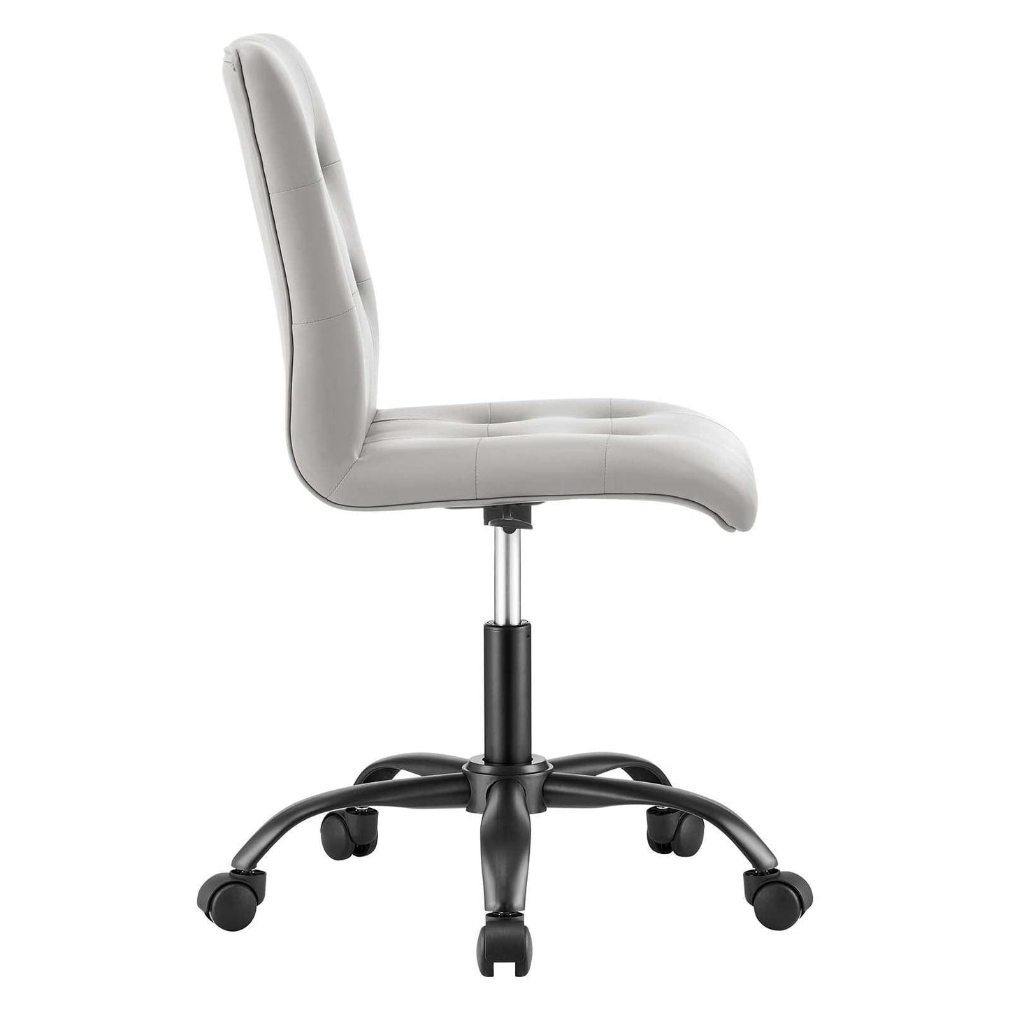 Modway Prim Armless Vegan Leather Office Chair FredCo