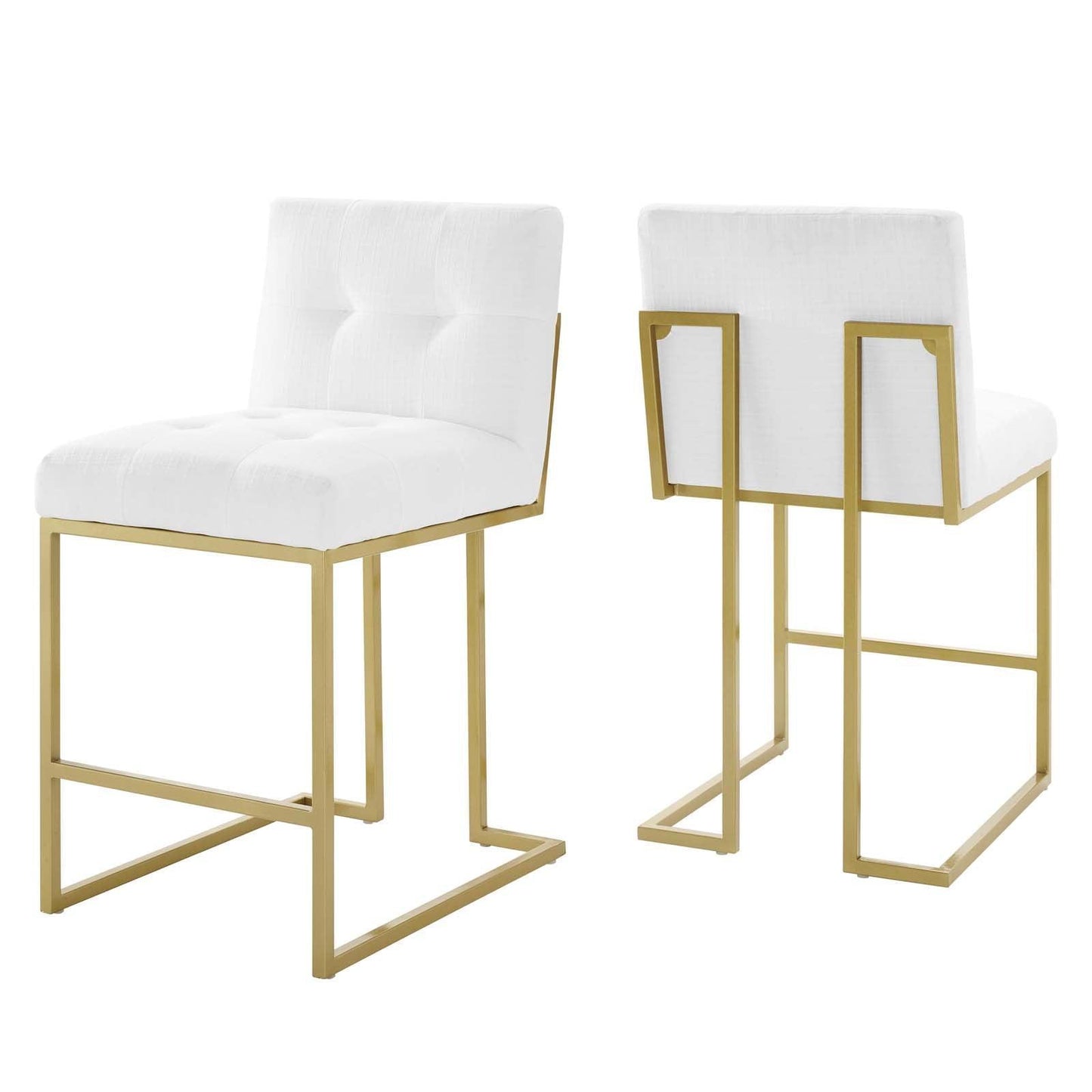 Modway Privy Counter Stool Upholstered Fabric Set of 2 FredCo