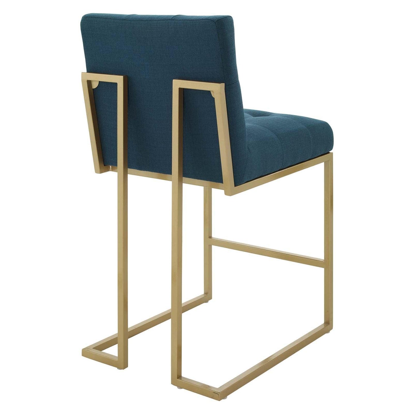 Modway Privy Gold Stainless Steel Upholstered Fabric Counter Stool FredCo
