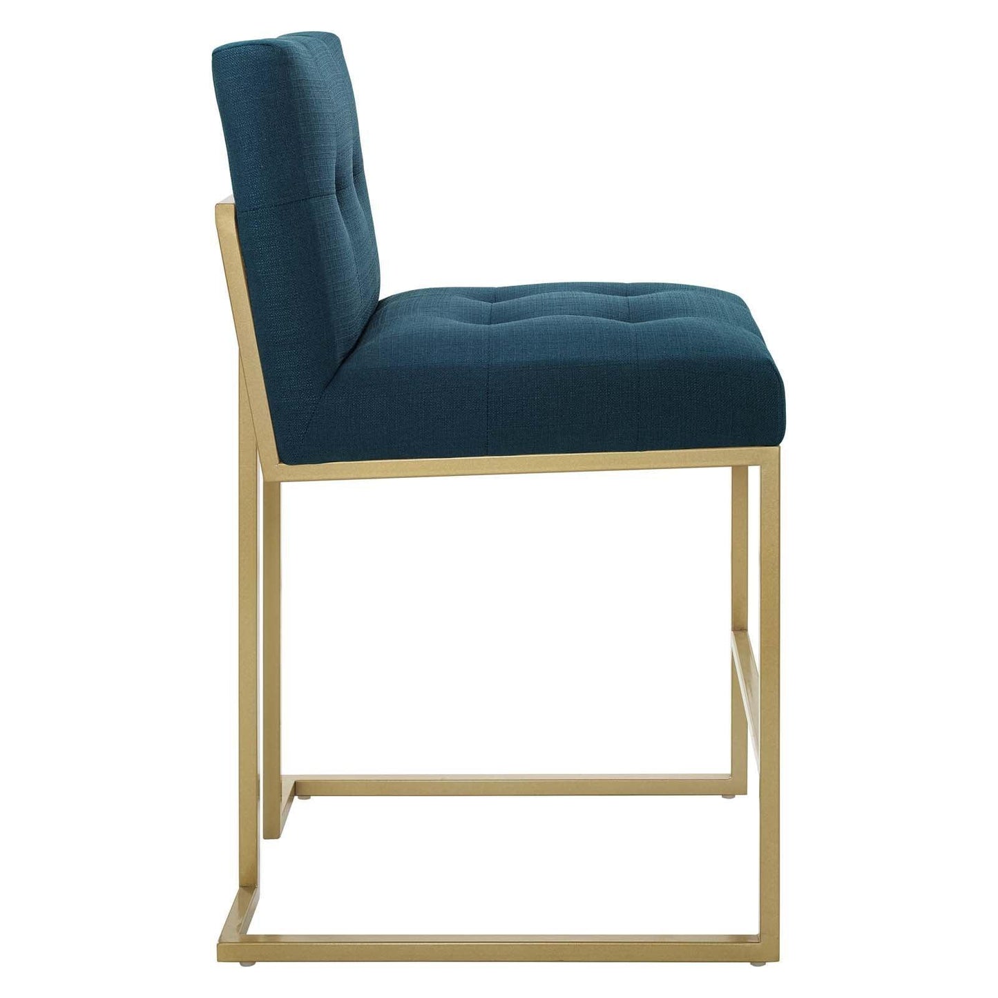 Modway Privy Gold Stainless Steel Upholstered Fabric Counter Stool FredCo