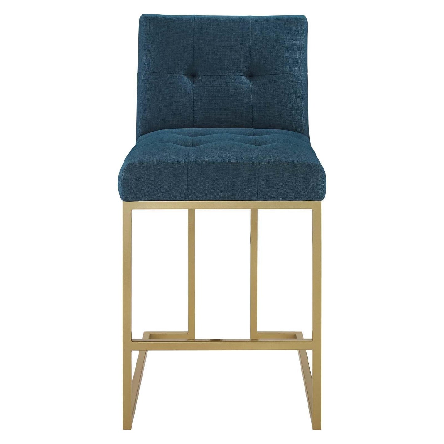 Modway Privy Gold Stainless Steel Upholstered Fabric Counter Stool FredCo