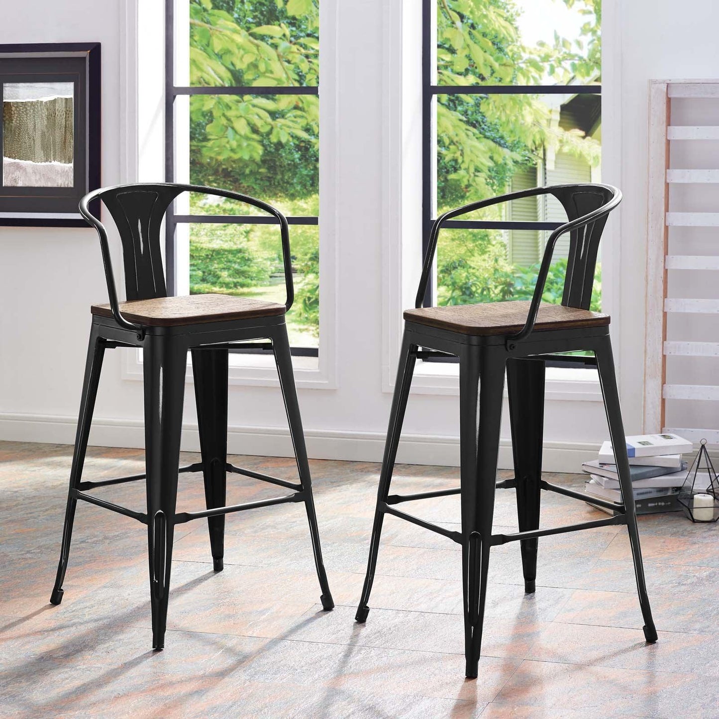 Modway Promenade Bar Stool Set of 2 FredCo