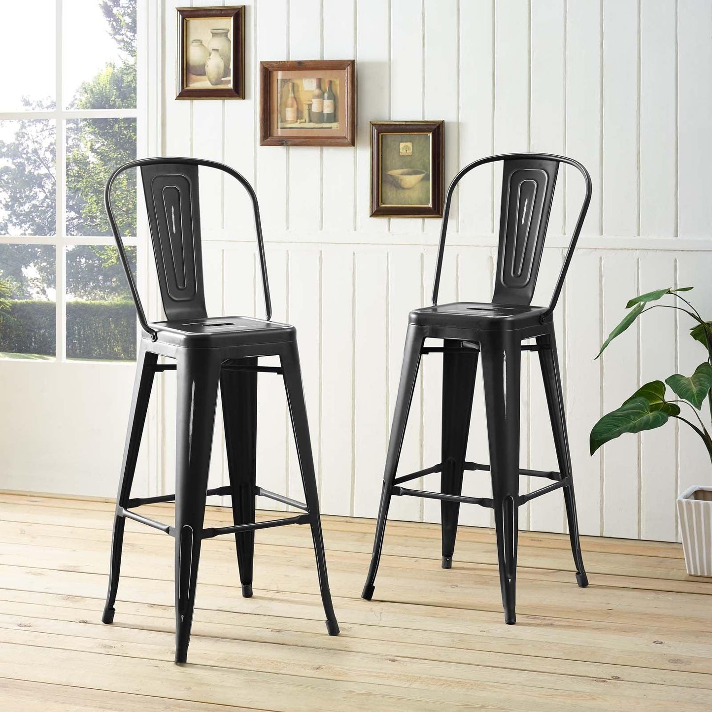 Modway Promenade Metal Bar Side Stool FredCo